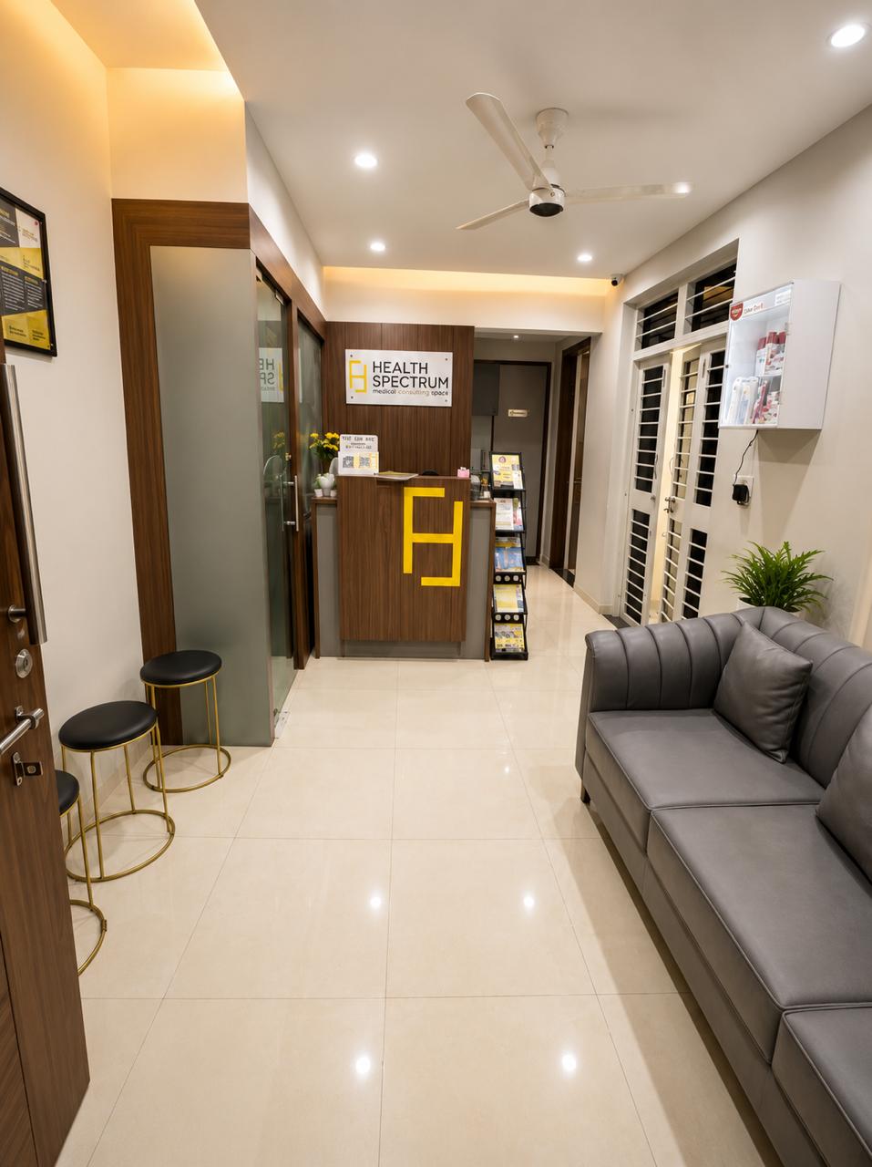 Physiotherapy setup at medical coworking space in Pune Baner